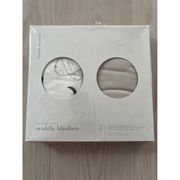 Little Unicorn Large Stretch Knit Swaddle Blanket 2 Pack - Picture 4 of 5